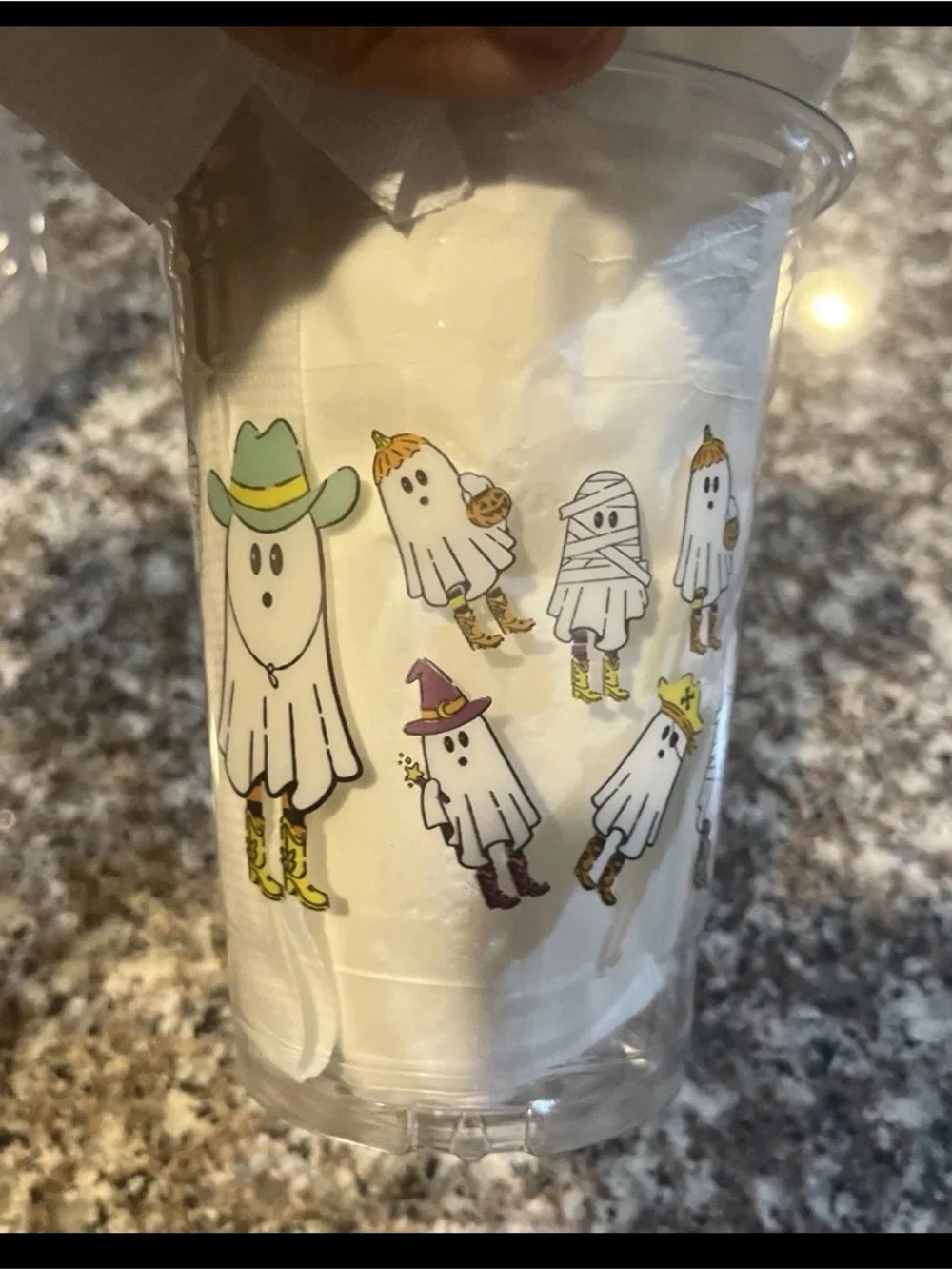 HEB Cowboy Boo Halloween Ghost Cups 10 Pack SEALED Destination Holiday Western